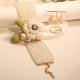 Pearl Flower Choker Necklace