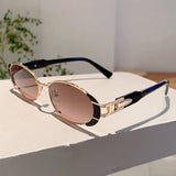 Chic Leopard Oval Sunglasses - Retro Tawny Shades for Women