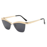 Chic Cat-Eye Half-Frame Sunglasses | Gradient Luxe Ladies Eyewear