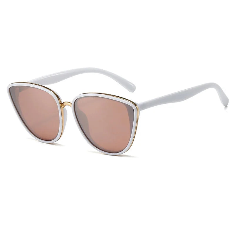 Chic Vintage Cat Eye Sunglasses - Retro Mirror UVA/UVB Shades