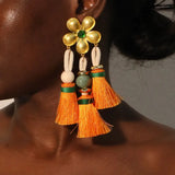 Hot Pink Tassel Drop Earrings – Handmade Boho Statement Jewelry