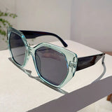 Polygon Gradient Black Sunglasses - Luxury UV400 Women's Shades