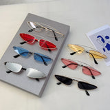 KAMMPT 'Verona' Vintage Triangle Sunglasses - Retro Double Bridge Design