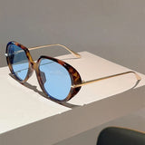 Vintage Oversized Round Sunglasses - Luxury UV400 Shades