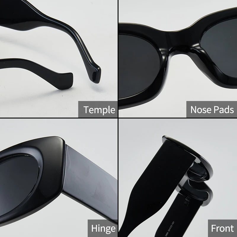 Chic Floral Oval Sunglasses: Retro Street Style for Women