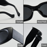 Chic Floral Oval Sunglasses: Retro Street Style for Women