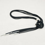 Black Rubber Tassel Pendant Necklace - Statement Jewelry