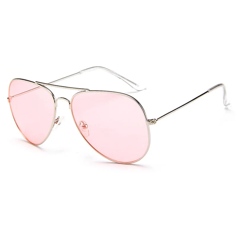 Pilot Aviator Sunglasses - Pink & Blue UV400 Lenses