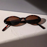 Chic Leopard Oval Sunglasses - UV400 Retro Women's Eyewear