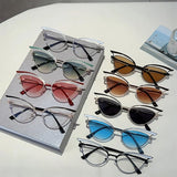 Chic Hollowed Cat Eye Sunglasses - Gradient UV400 Trendy Eyewear
