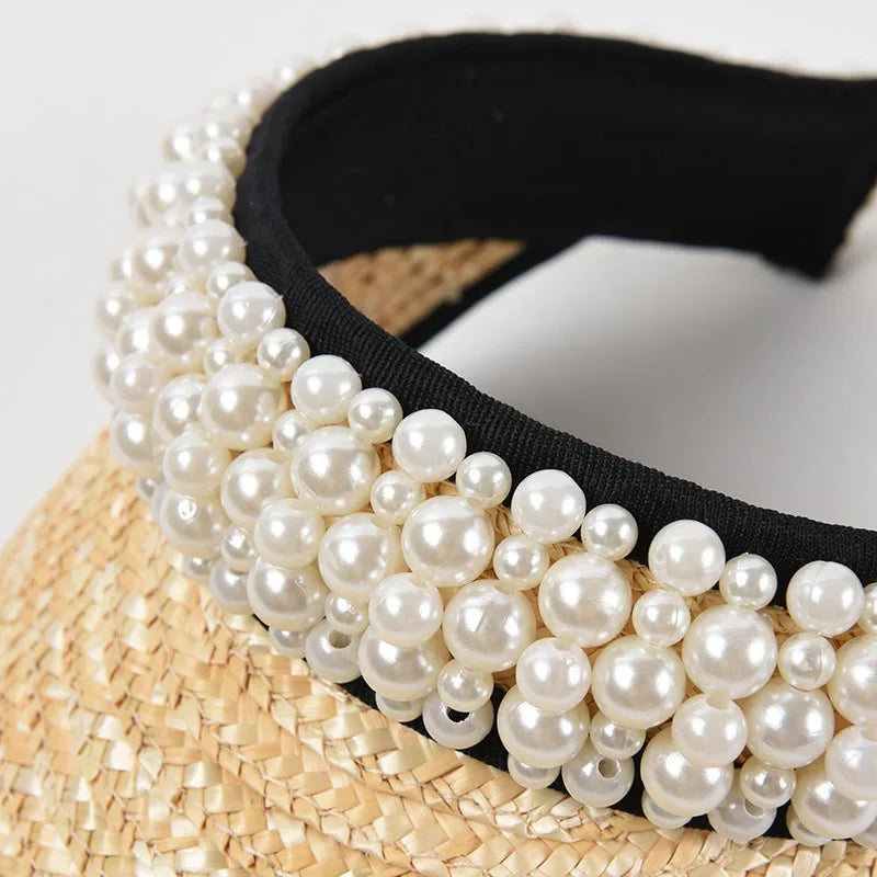 Radiant Pearl Straw Sun Hat