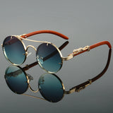 Retro Round Double Bridge Sunglasses - Luxury UV400 Shades