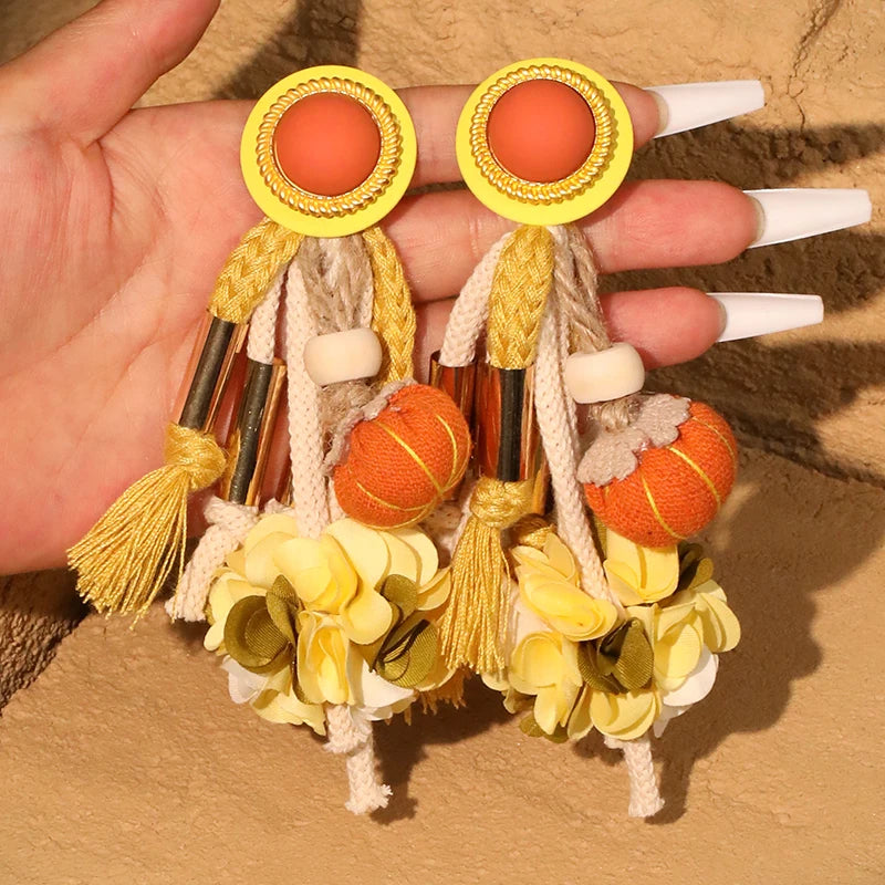 Statement Long Tassels Exaggerated Earrings Handmade For Women Wedding Party Jewelry