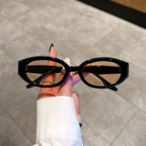 KAMMPT "Leopard Luxe" Vintage Oval Sunglasses - UV400 Designer Travel Shades
