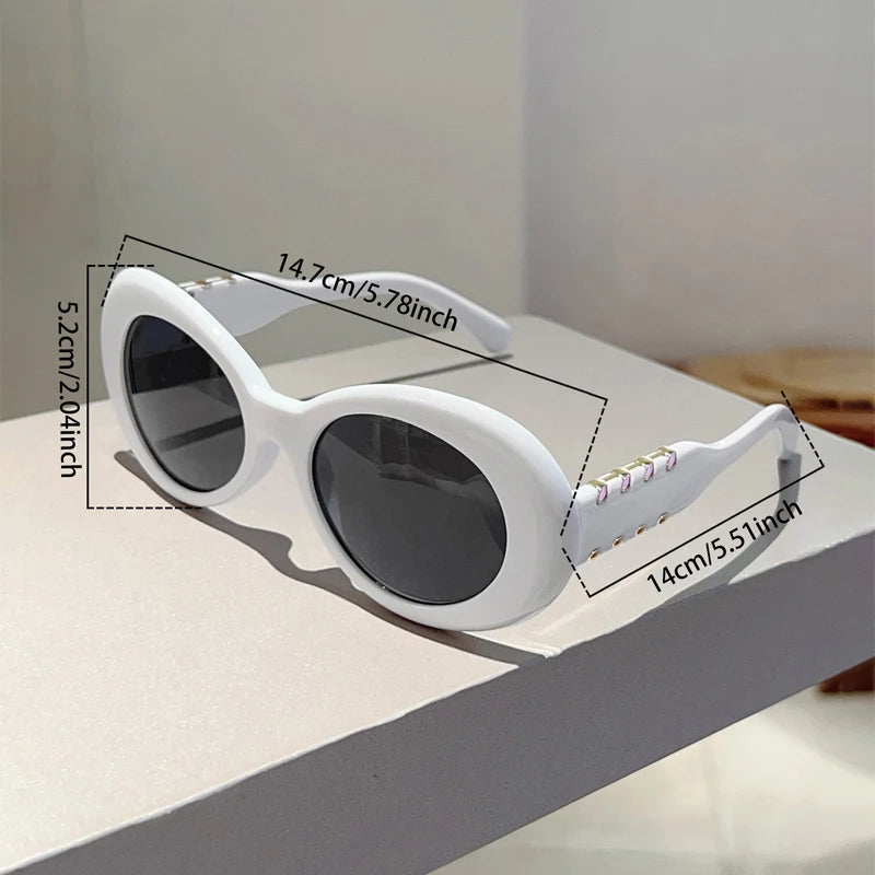 KAMMPT Aurora Oval Sunglasses: Gradient UV400 Luxury Korean Style Shades