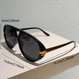 Chic Oversized Pilot Sunglasses - UV400 Gradient & Anti-Reflective