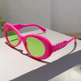 KAMMPT Aurora Oval Sunglasses: Gradient UV400 Luxury Korean Style Shades