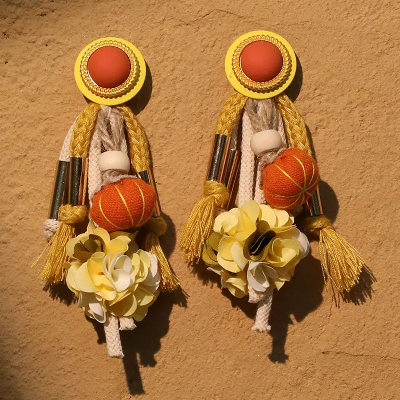 Statement Long Tassels Exaggerated Earrings Handmade For Women Wedding Party Jewelry