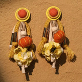 Statement Long Tassels Exaggerated Earrings Handmade For Women Wedding Party Jewelry