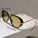 Vintage Oversized Round Sunglasses - Luxury UV400 Shades