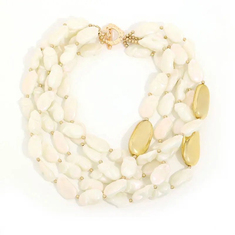 Statement Faux Necklace Multi-layer design for Women Girl Vintage Wedding Party Jewelry