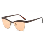 Chic Cat-Eye Half-Frame Sunglasses | Gradient Luxe Ladies Eyewear