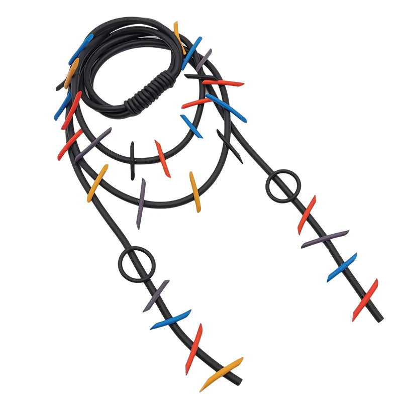 Retro Multi-Layered Vivid Line Necklace | Statement Chic