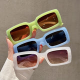 Chic Retro Rectangle Sunglasses – Gradient UV400 Candy Shades