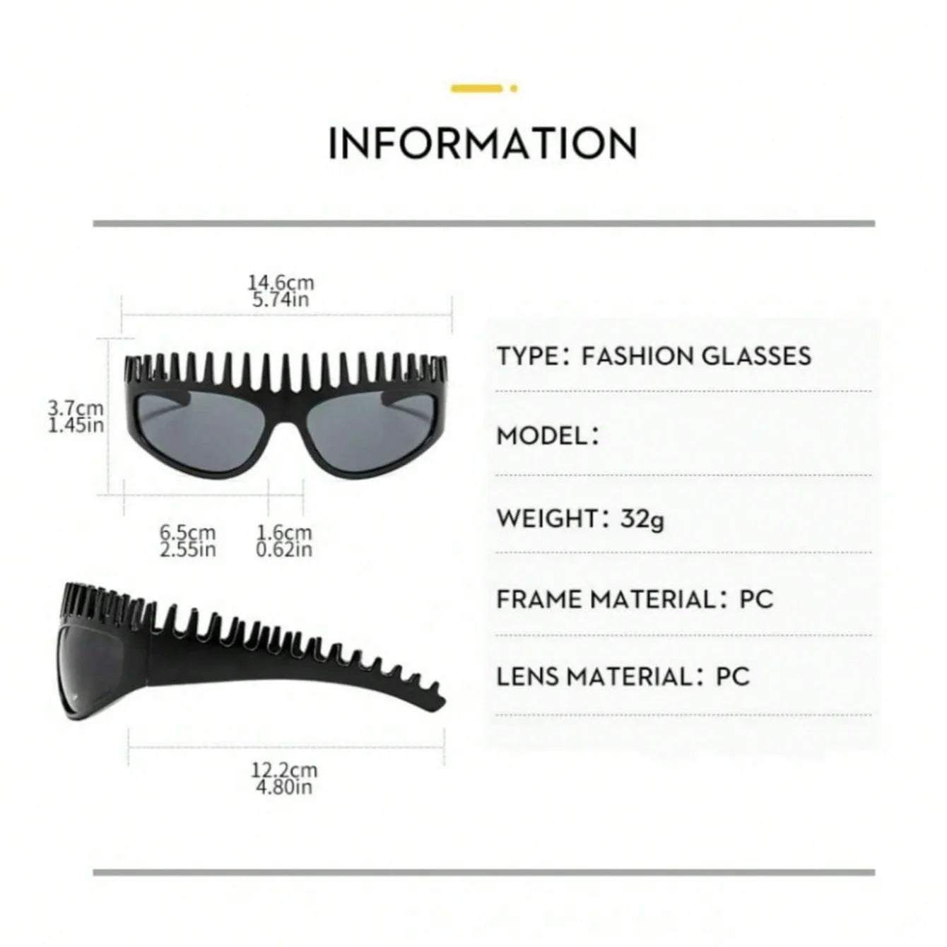 Quirky Headband Sunglasses: Exaggerated Street Style Fashion Eyewear
