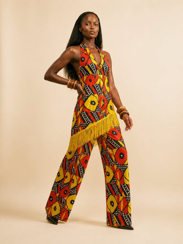 Akusa Fringe Wide-Leg Pants & Top Set | Luxe Resort Wear