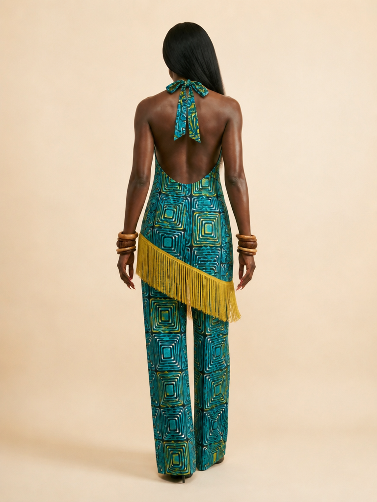 Ogbuefi 2 Fringe Wide-Leg Pants & Top Set | Luxe Resort Wear