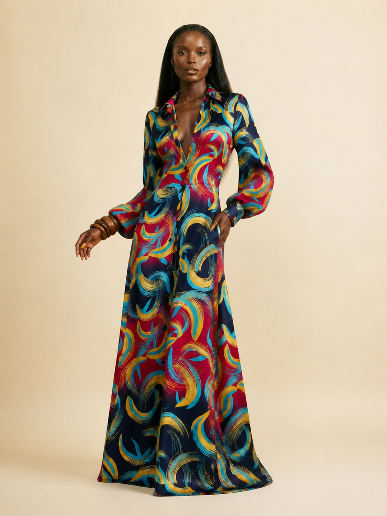 Mgboto Silk Charmeuse Bias-Cut Gown | Parisian Luxury