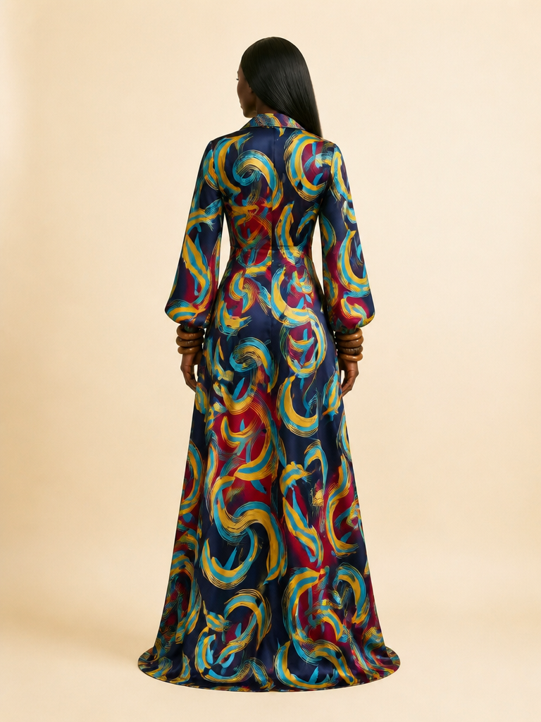 Mgboto Silk Charmeuse Bias-Cut Gown | Parisian Luxury