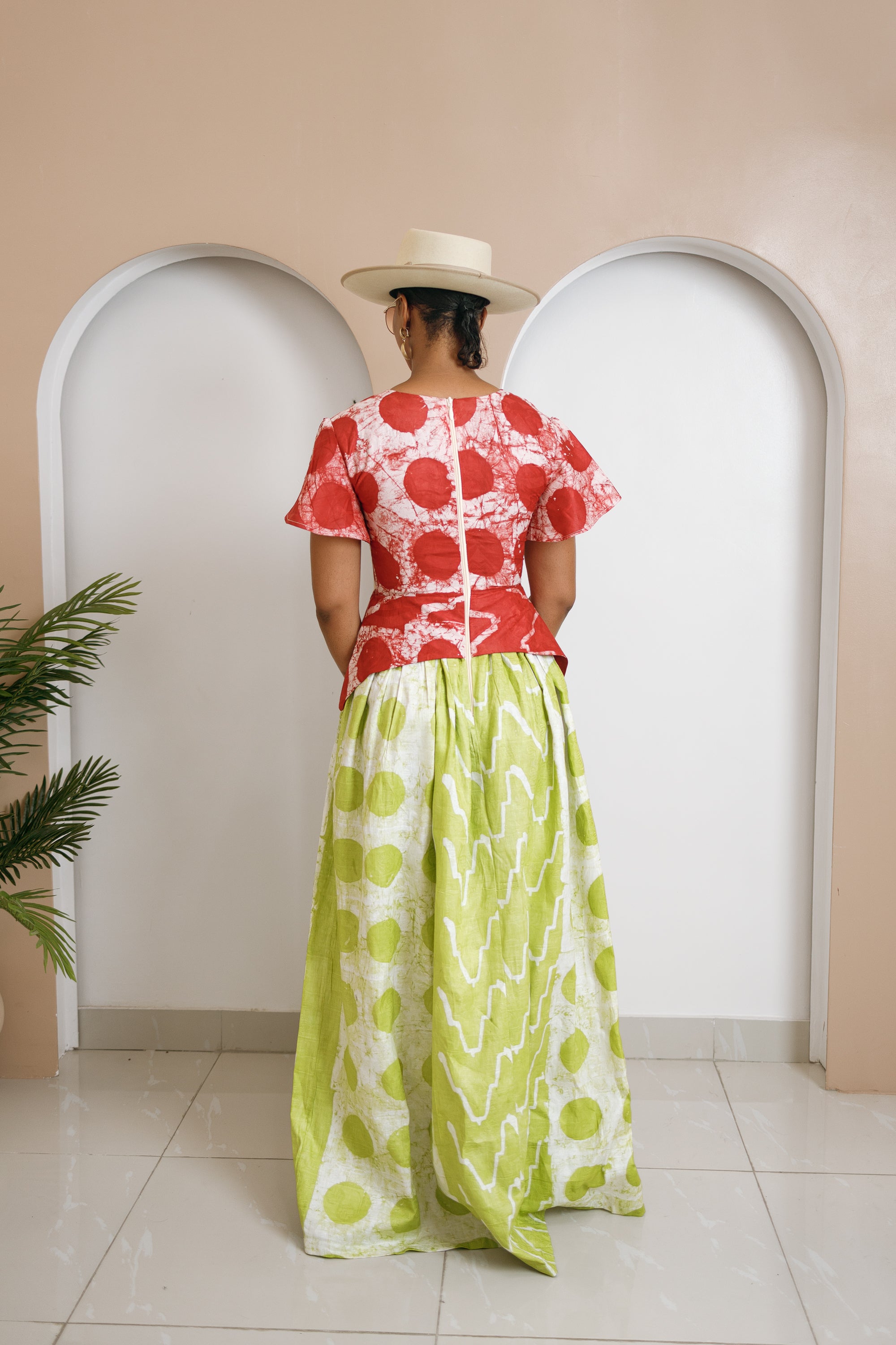 Tobe Adire Kaftan Maxi Dress