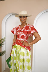 Tobe Adire Kaftan Maxi Dress
