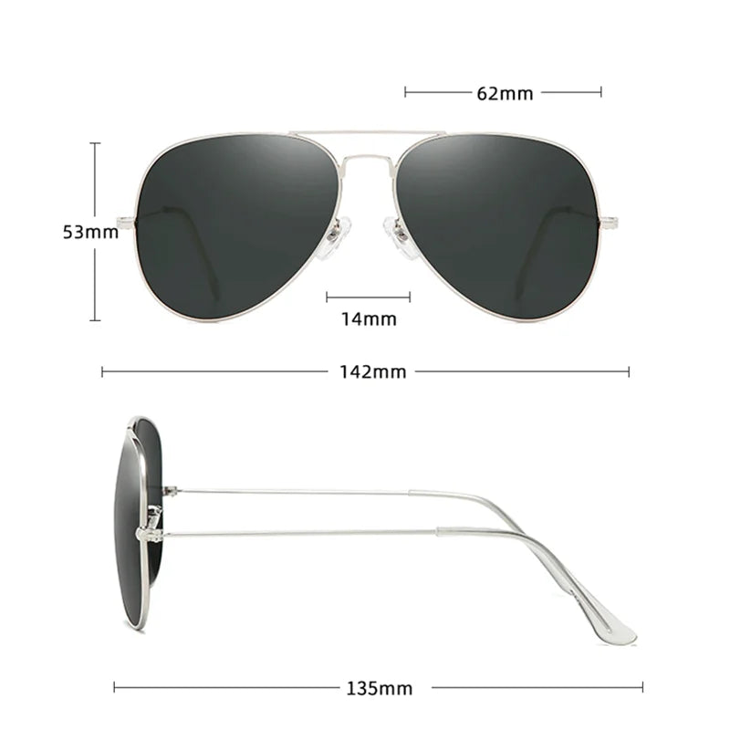 Luxury Aviator Sunglasses: Pilot Style, Gradient UV400 Lenses, Alloy Frame