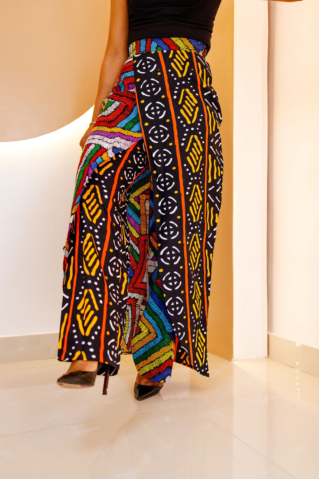 Falda pantalón con patchwork Ube