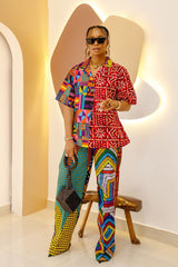 Umunna Shirt & Pants Patchwork Set