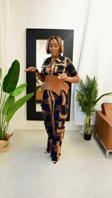 Conjunto de carga Okara Aso Oke