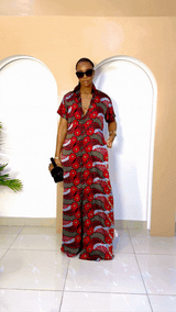Caftan en soie Ankara Nnukwuada