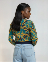 Maka Women’s African-Inspired Printed Cardigan – Lightweight, Stretch & Stylish