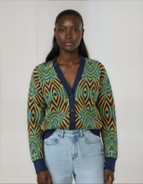 Maka Women’s African-Inspired Printed Cardigan – Lightweight, Stretch & Stylish