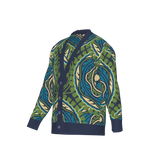 Jacquard Knit Cardigan – Cotton Blend, Unisex