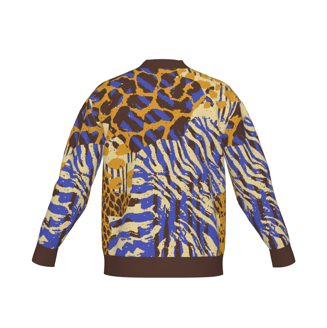 Birds Eye Jacquard Knit Cardigan - Customizable Cotton Blend