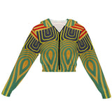 Zeya WOMEN'S  African Inspired CHIFFON CROPPED JACKET