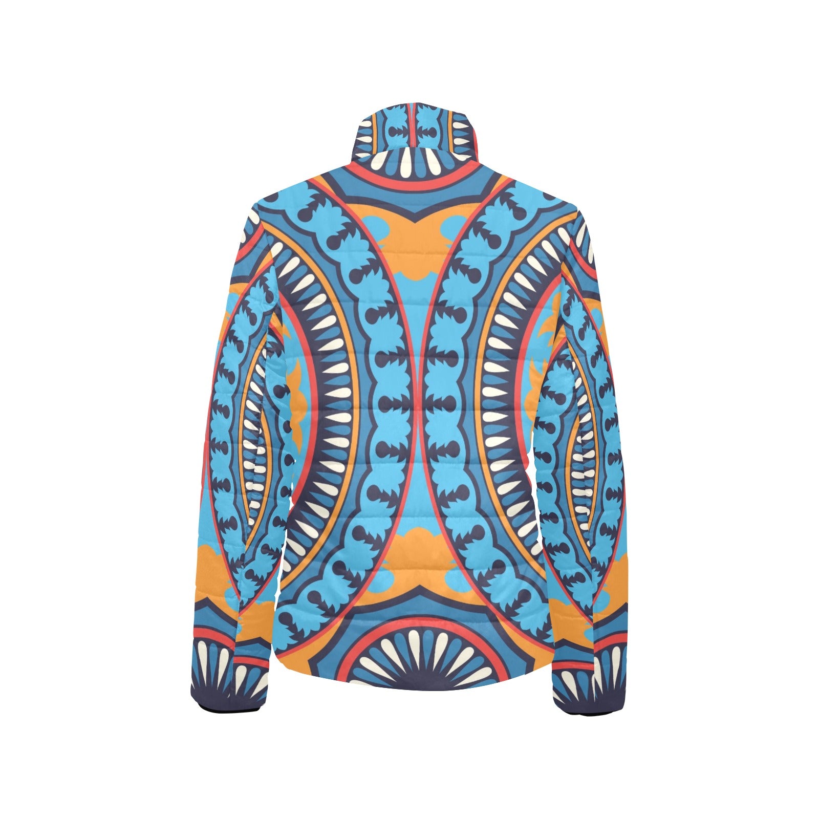 Nala Women's Stand Collar Padded Jacket – All-Over Print