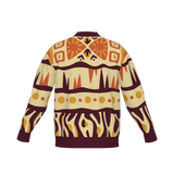 Printed Jacquard Knit Cotton Cardigan