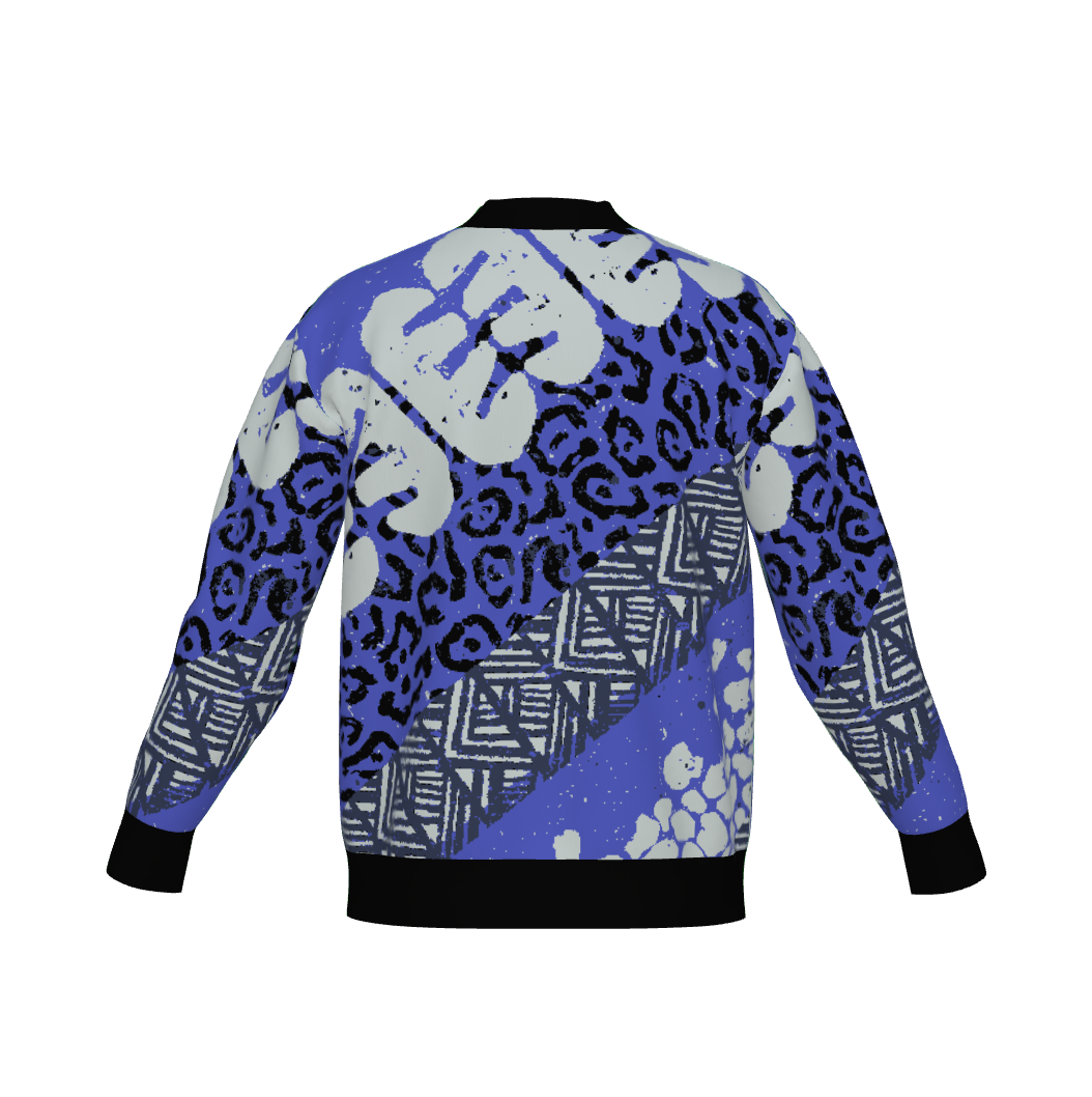 Luxury 'Purple Elephant' Jacquard Knit Cardigan
