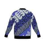 Luxury 'Purple Elephant' Jacquard Knit Cardigan