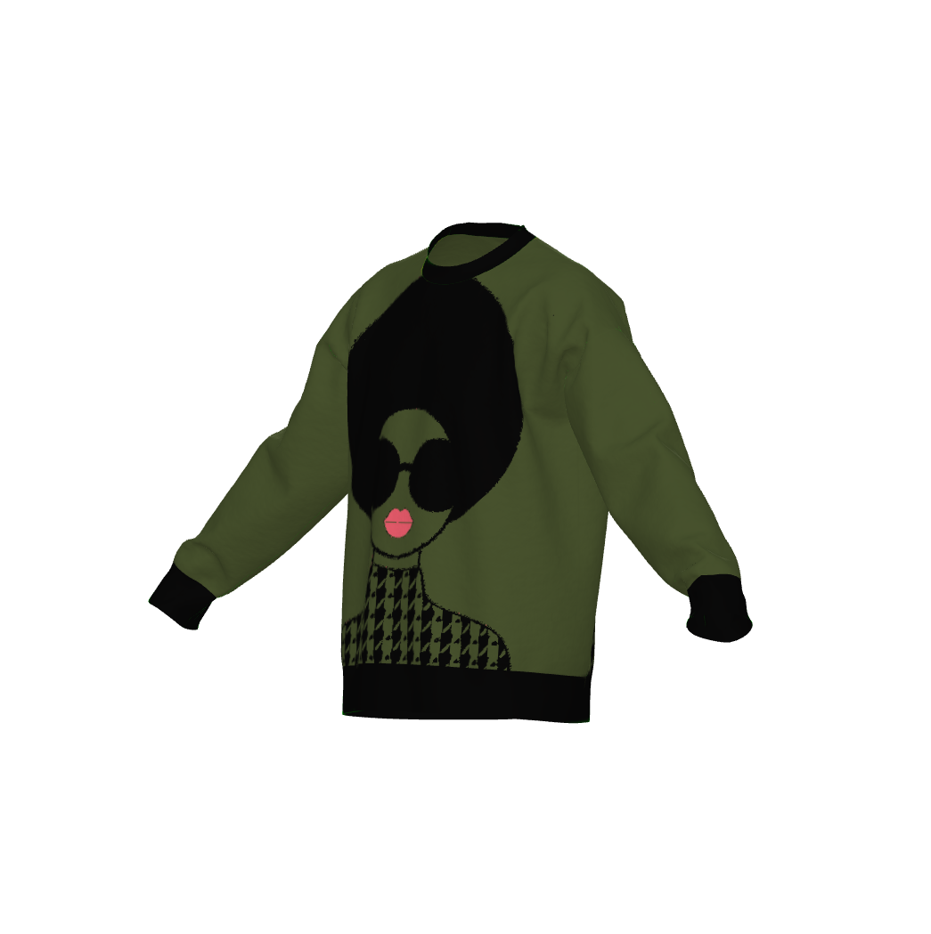 Angi Diva Knit Sweater - Green